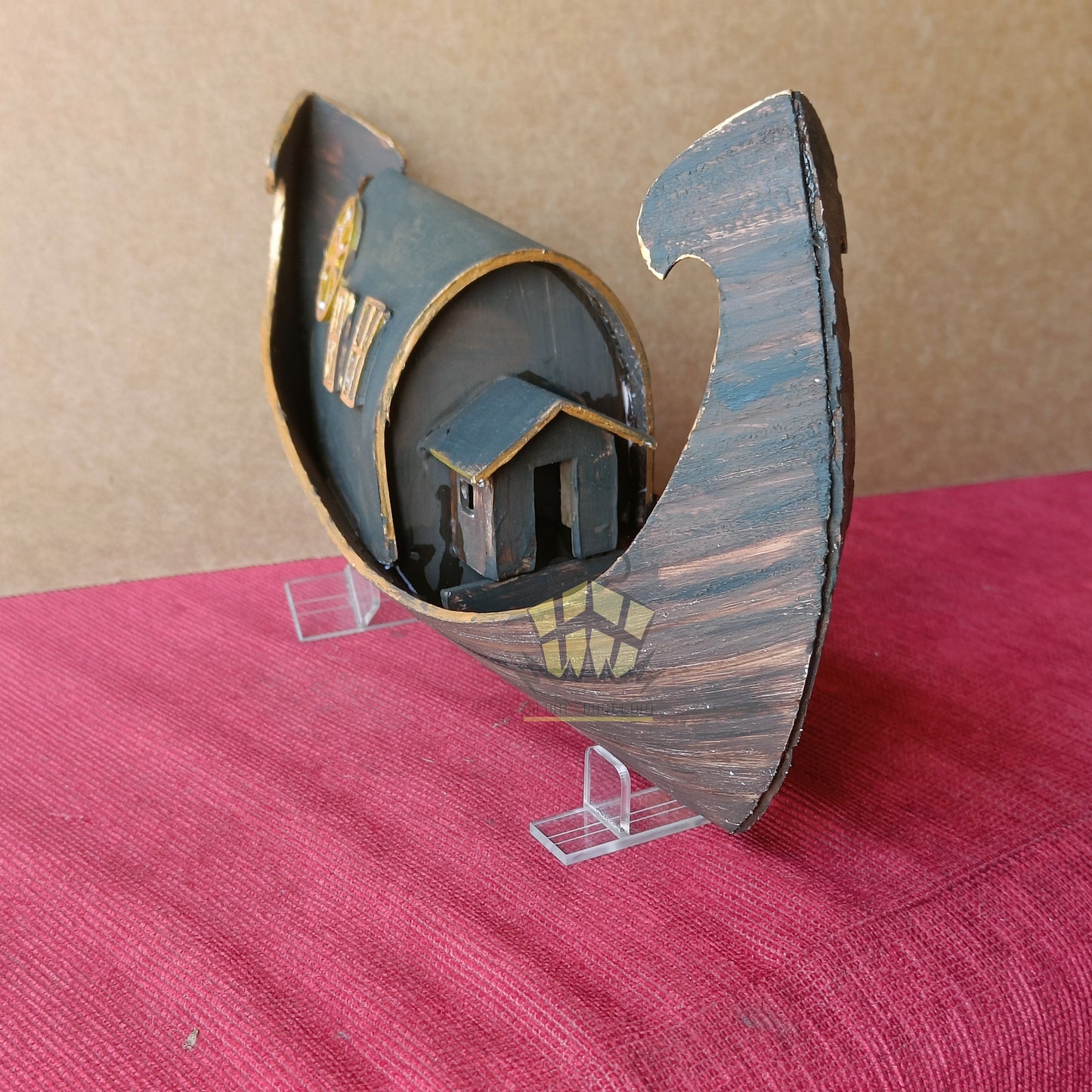 Handcrafted Boat House Tabletop Decorative Piece