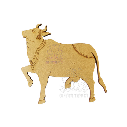 Pre-Marked MDF Pichwai Cow Design for DIY Painting & Lippan Art